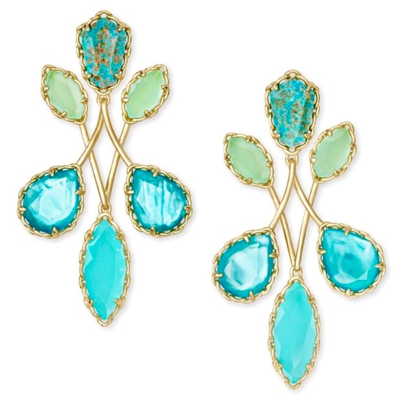 🌺🎉HP🎉🌺 NWT Kendra Scott Gwyneth Gold Statement Earrings - Picture 11 of 12